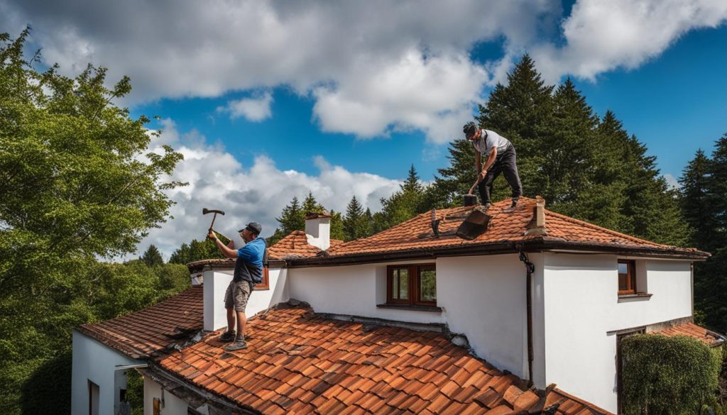 Dakpannen plat dak repareren
