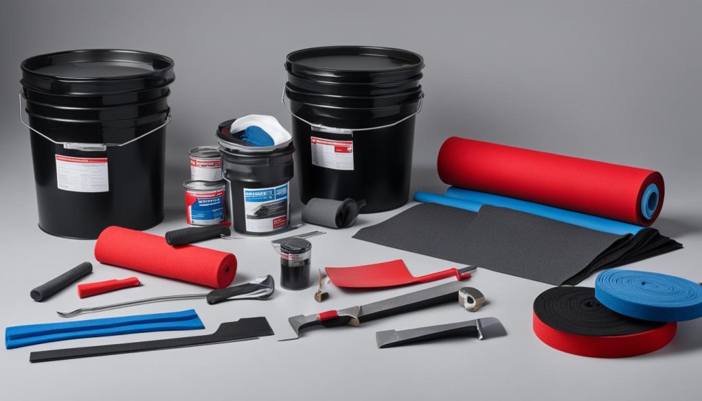 Plat dak reparatie materialen